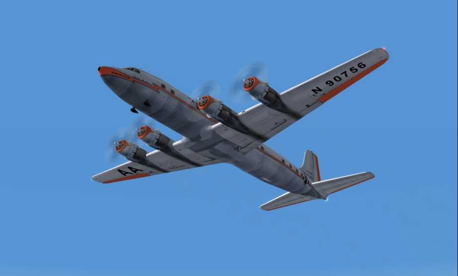 DC6 B flight to KLGA