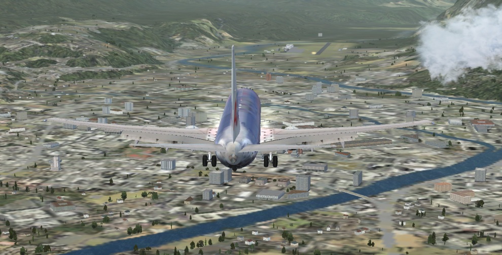 Finally I can see the airport.
