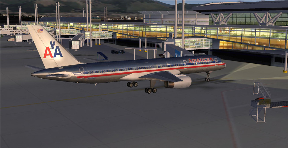 757 200 ready for departure from SCEL