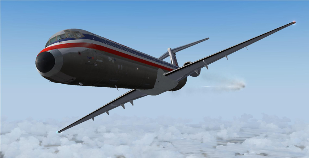 MD83 flight to KDFW